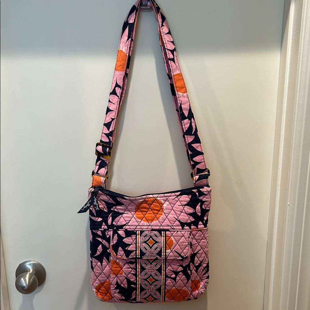 Vera Bradley retired “Loves Me” pattern Hipster crossbody bag.